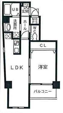キルッコス(1LDK/3階)の間取り写真