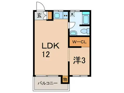 三栄ビル(1LDK/5階)の間取り写真