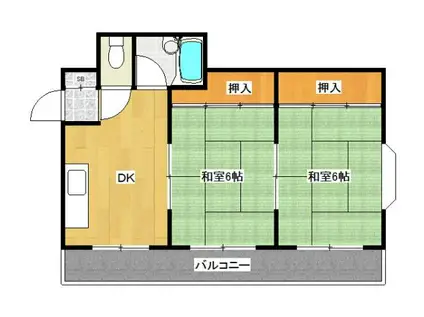 スティルネスII(2DK/3階)の間取り写真