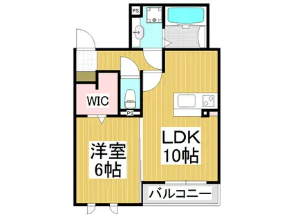 D-ROOM鼎(1LDK/1階)の間取り写真