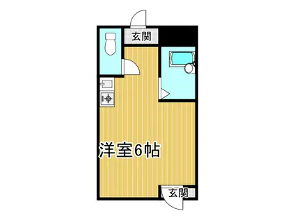 武田第2マンション(ワンルーム/3階)の間取り写真