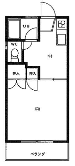 MAKANA(1K/2階)の間取り写真
