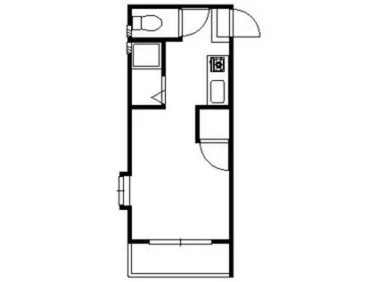 セーヌ千早III(ワンルーム/2階)の間取り写真