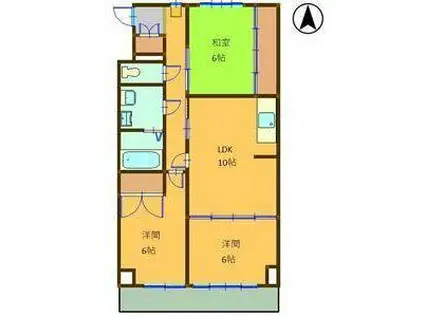 アビタシオンOHNO(3LDK/1階)の間取り写真