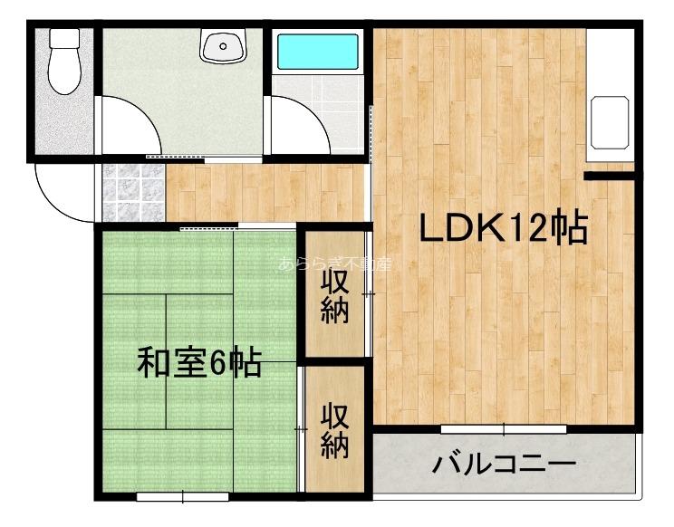ハイツスズキ(1LDK/2階)の間取り写真