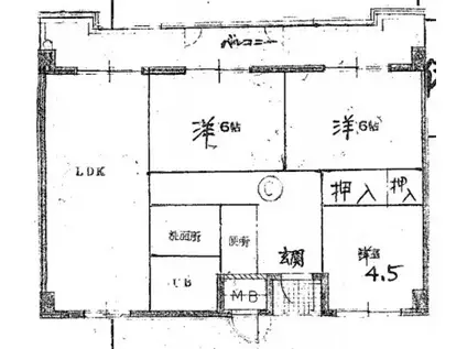 グランドハイツ春日台(3LDK/3階)の間取り写真