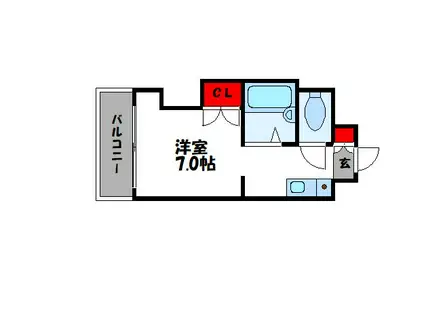 フィネスハイム(ワンルーム/4階)の間取り写真