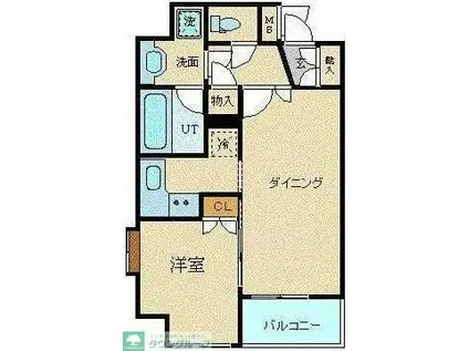 パレステュディオ渋谷ステーションフロント(1DK/6階)の間取り写真