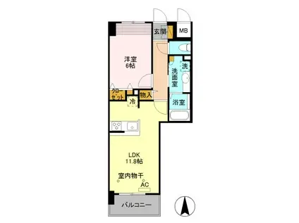 VILLA DEST OHTE(1LDK/3階)の間取り写真