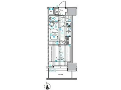 メイクスアート上前津VI(1K/9階)の間取り写真