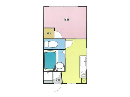 上田ビル(1DK/2階)の間取り写真