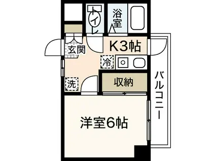 グレース国泰寺(1K/4階)の間取り写真