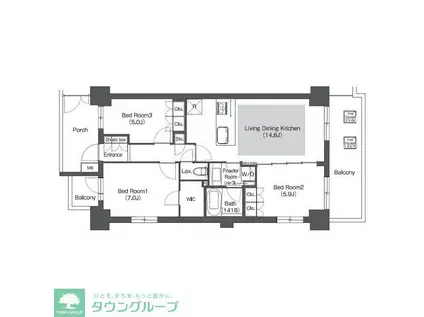 コンフォリア成増グリーンサイド(3LDK/3階)の間取り写真