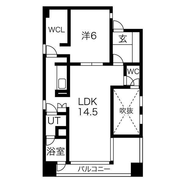 フラッツ・ジャスミン(1LDK/3階)の間取り写真