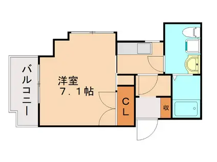 プレステージ・デル・クラシック(1K/4階)の間取り写真