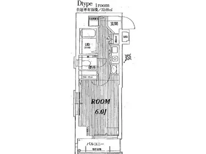 プレサンス神戸裁判所前(1K/5階)の間取り写真