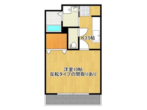 ドルチェ(1K/1階)の間取り写真