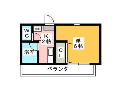 プレミール津島(1K/3階)の間取り写真
