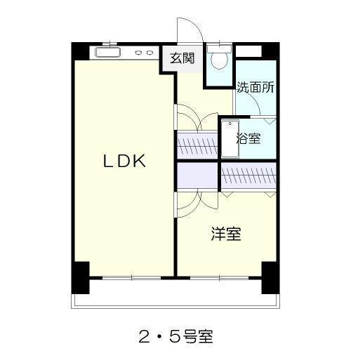 ピープルタウン(1LDK/2階)の間取り写真
