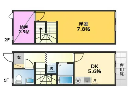 グレイス(1SDK/1階)の間取り写真
