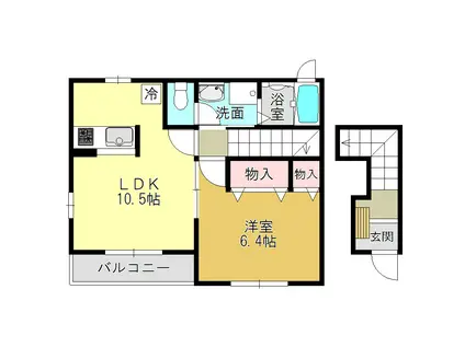 セイバリーフリーズ(1LDK/2階)の間取り写真