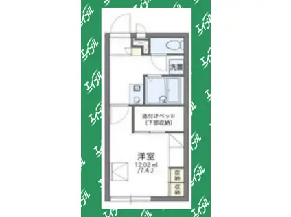 レオパレスISHIDA(1K/1階)の間取り写真