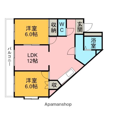 センチュリー重原(2LDK/2階)の間取り写真