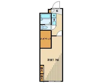 レオパレス武蔵野第3(1K/2階)の間取り写真