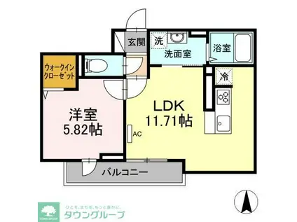 エクセリア中村北(1LDK/3階)の間取り写真