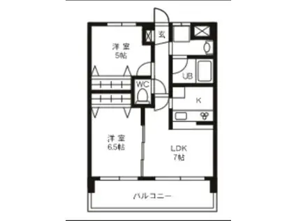 グランドパレスNS-77(2LDK/5階)の間取り写真