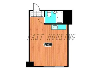 南青山スカイハイツ(ワンルーム/2階)の間取り写真