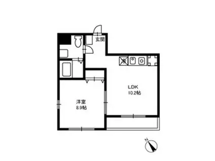 ミリアビタNO.13(1LDK/1階)の間取り写真