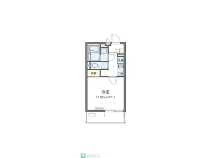 クレイノル メルシェ(1K/1階)の間取り写真