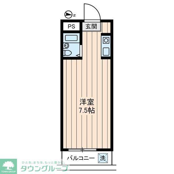 ドウェル砂川(ワンルーム/4階)の間取り写真