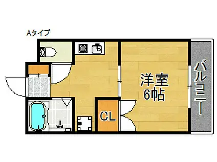 エバーグリーンOKUNO(1K/2階)の間取り写真