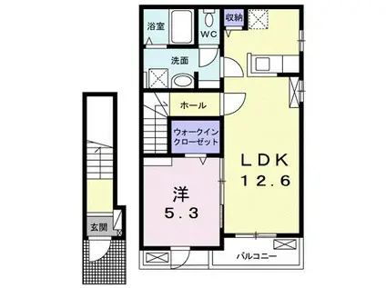 アーバンエステート和泉中央II(1LDK/2階)の間取り写真