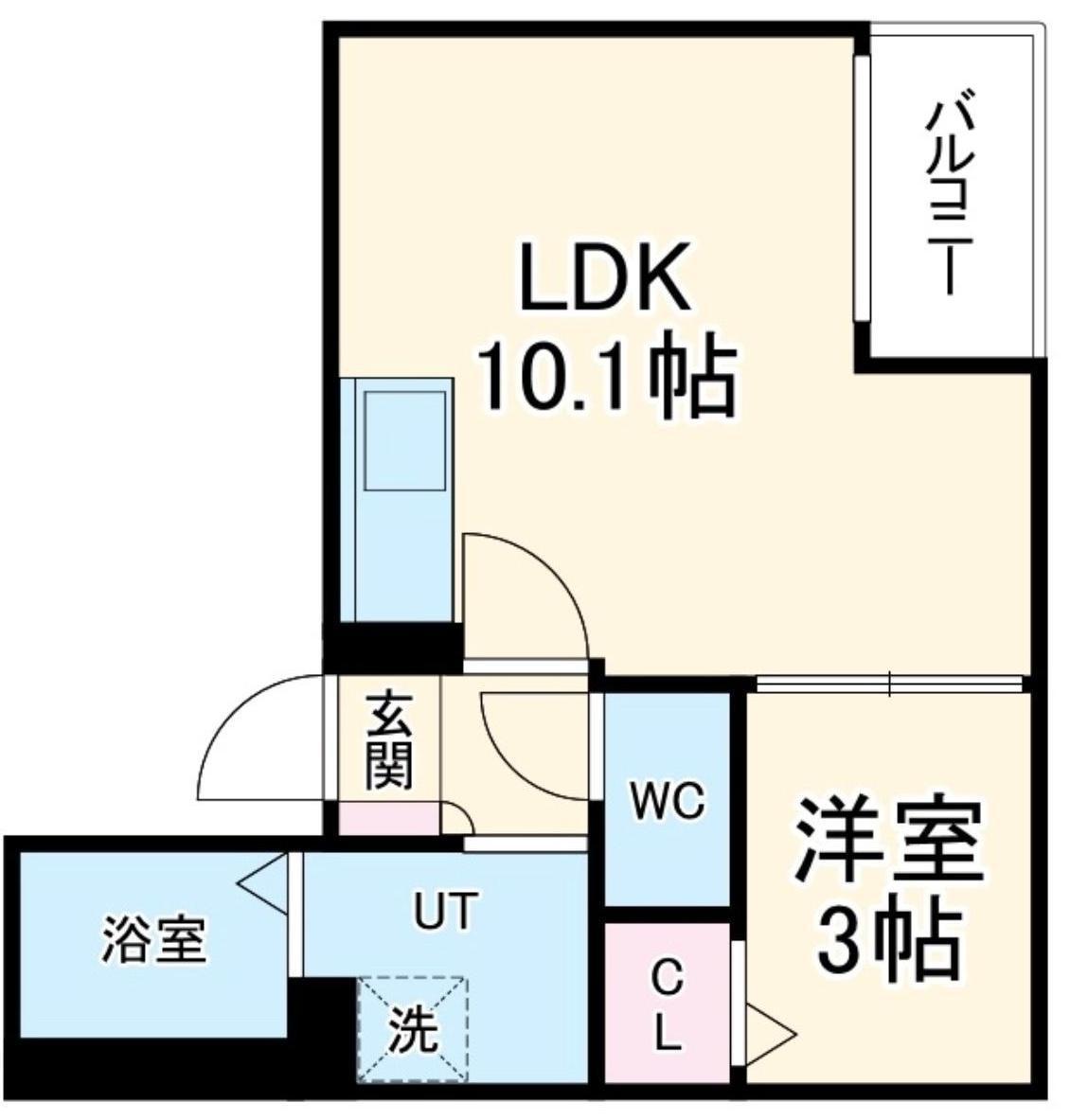 JACK MIYOSHI Ⅰ(1LDK/1階)の間取り写真