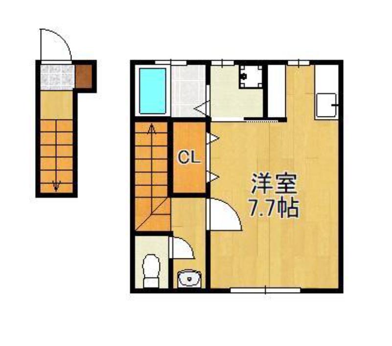サムゴールド(ワンルーム/2階)の間取り写真