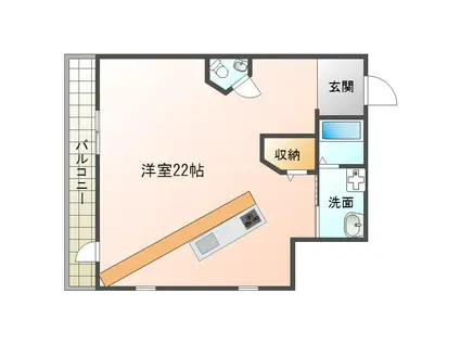 DEAR HOUSE(ワンルーム/3階)の間取り写真