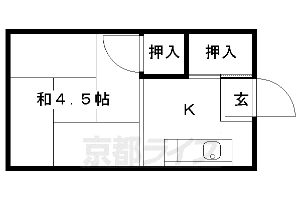 丹羽パンション(1K/2階)の間取り写真