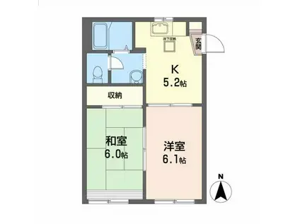 セフィラST(2K/1階)の間取り写真