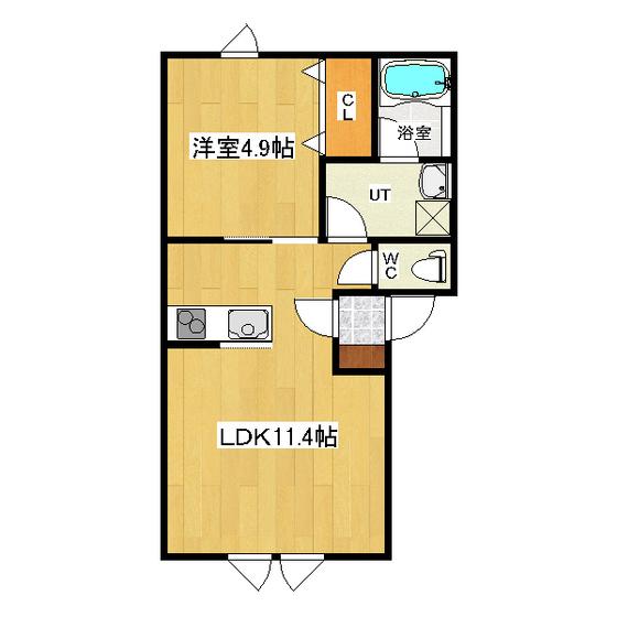 CORE HOUSE(1LDK/2階)の間取り写真