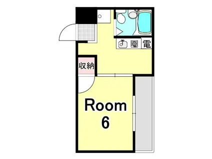 メゾンドムラジⅢ(1K/2階)の間取り写真