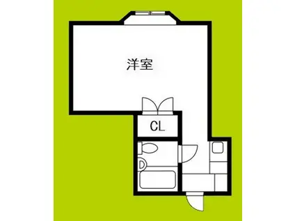 シャンブル玉出(ワンルーム/5階)の間取り写真