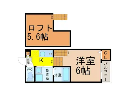 メゾン プラージュ(1K/1階)の間取り写真