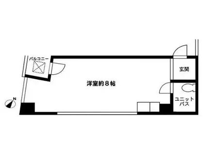 大岩ビル(ワンルーム/3階)の間取り写真