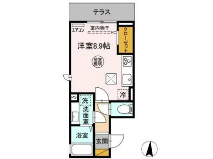 VIVIDO.M(ワンルーム/1階)の間取り写真