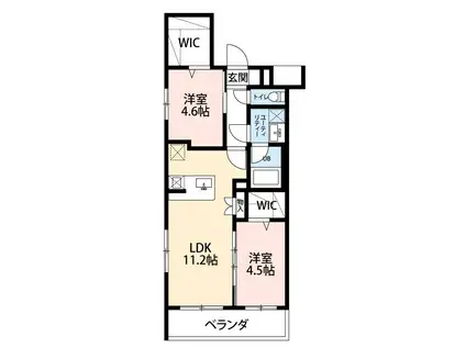 エクサ・スタチオ(2LDK/1階)の間取り写真