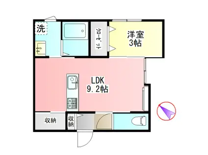 ＪＲ東海道本線 大垣駅 徒歩26分 2階建 新築(1LDK/2階)の間取り写真