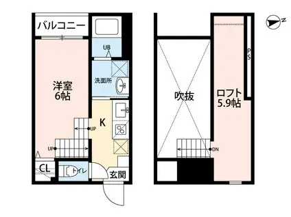 IO CUBE(ワンルーム/1階)の間取り写真
